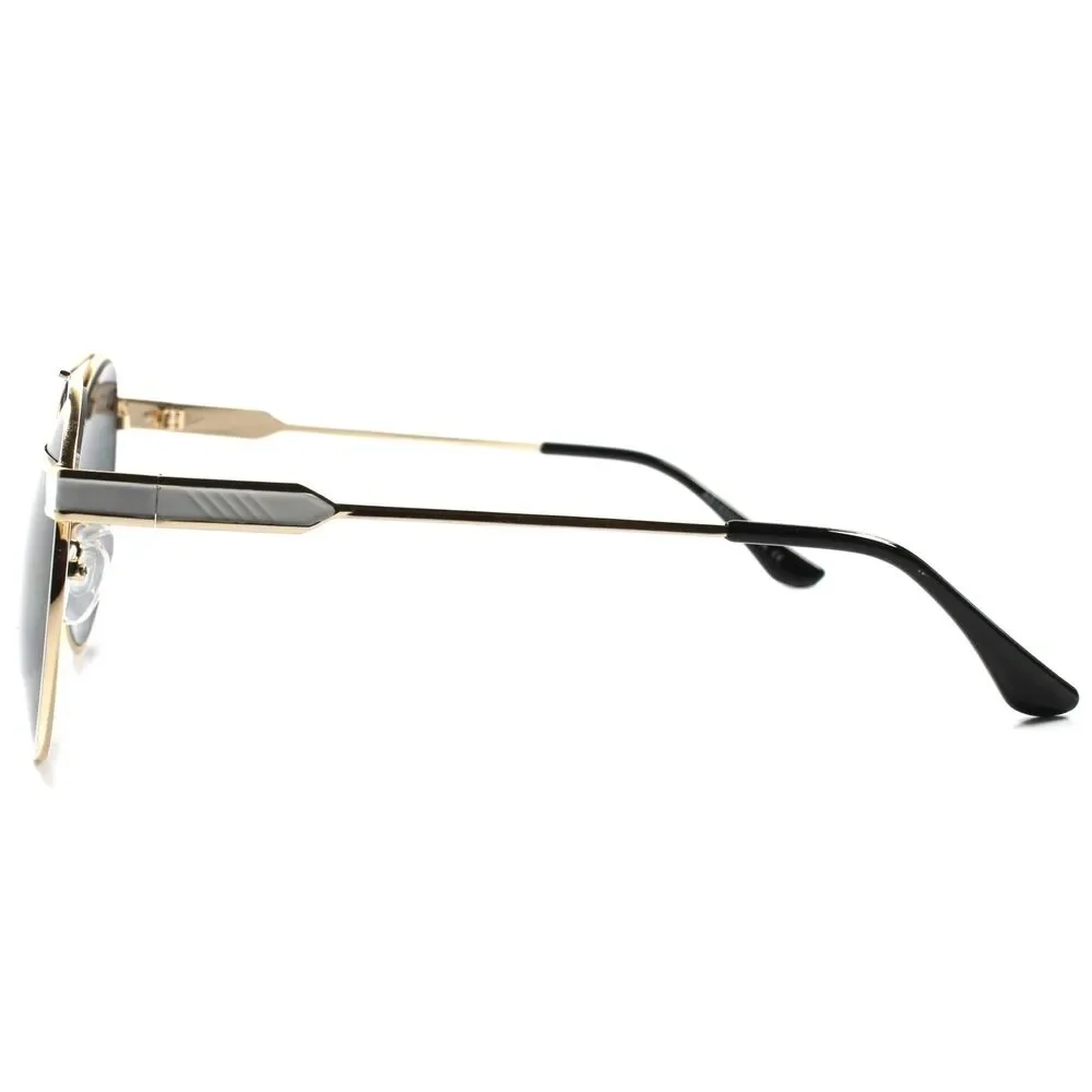 Celebrity Fashion Stylish Elegant Gold Sexy Hot Womens Designer Round Sunglasses
